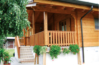 veranda casa in legno
